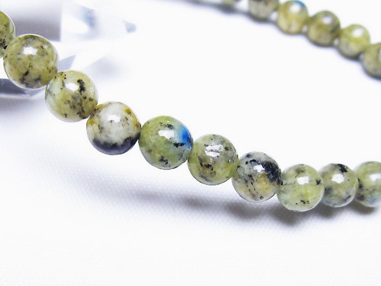 K2ストーン アズライト イン グラナイト ブレスレット 6mm [t193-4201] 3枚目