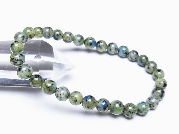 K2ストーン アズライト イン グラナイト ブレスレット 6mm [t193-4214] 1枚目