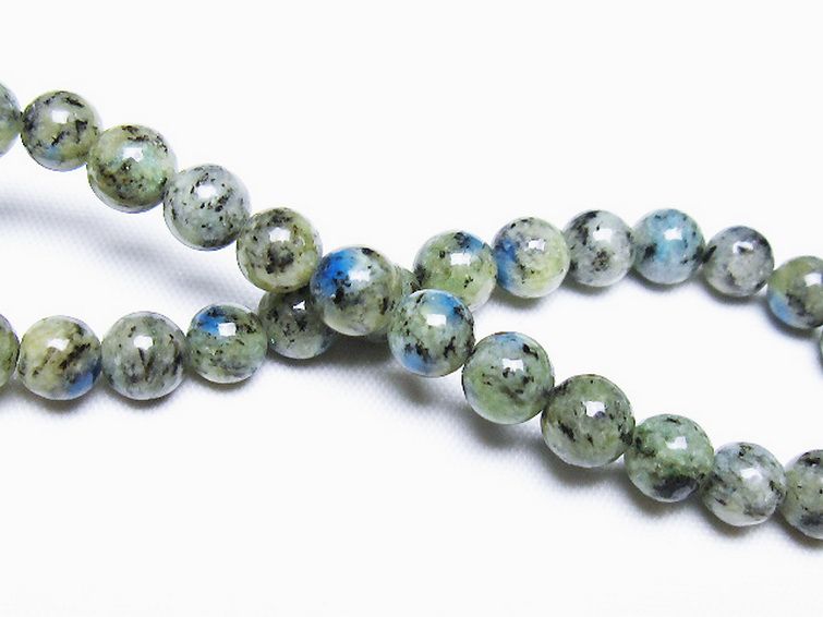 K2ストーン アズライト イン グラナイト ブレスレット 6mm [t193-4214] 2枚目