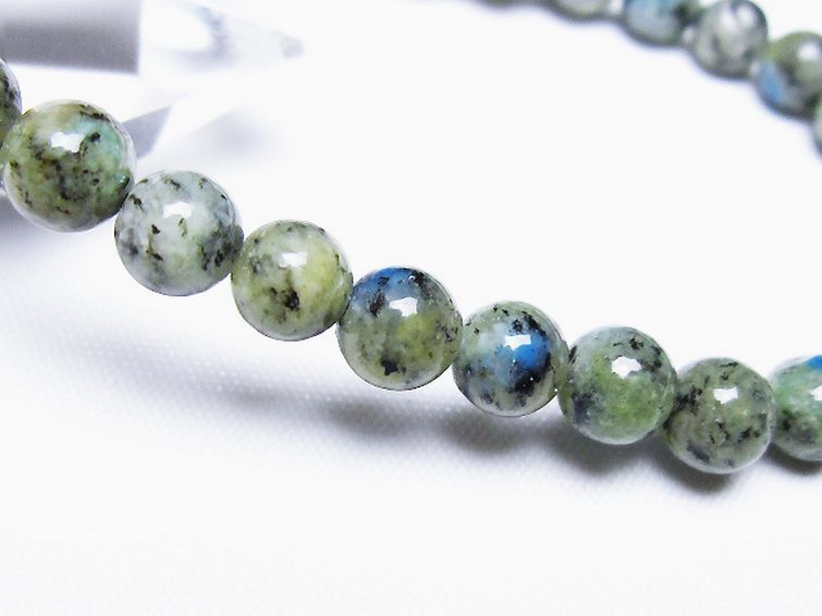 K2ストーン アズライト イン グラナイト ブレスレット 6mm [t193-4214] 3枚目