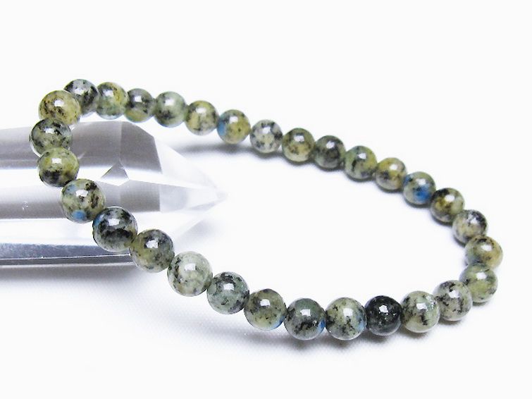 K2ストーン アズライト イン グラナイト ブレスレット 6mm [t193-4228] 1枚目