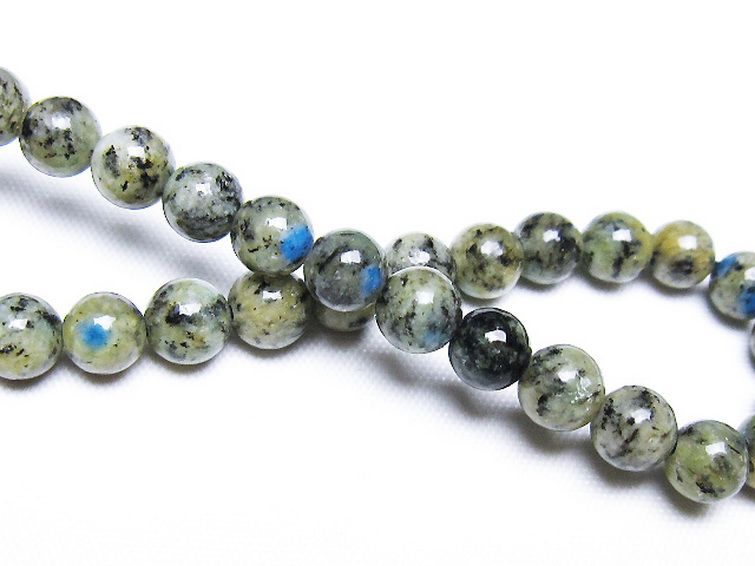 K2ストーン アズライト イン グラナイト ブレスレット 6mm [t193-4228] 2枚目