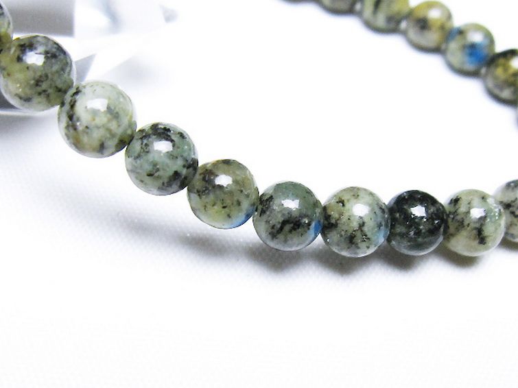 K2ストーン アズライト イン グラナイト ブレスレット 6mm [t193-4228] 3枚目