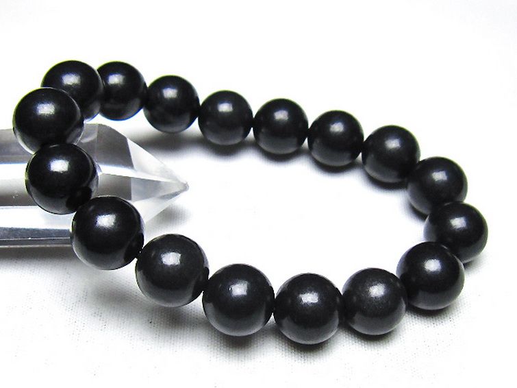 シュンガイト ブレスレット 12mm [t20-7205] 1枚目