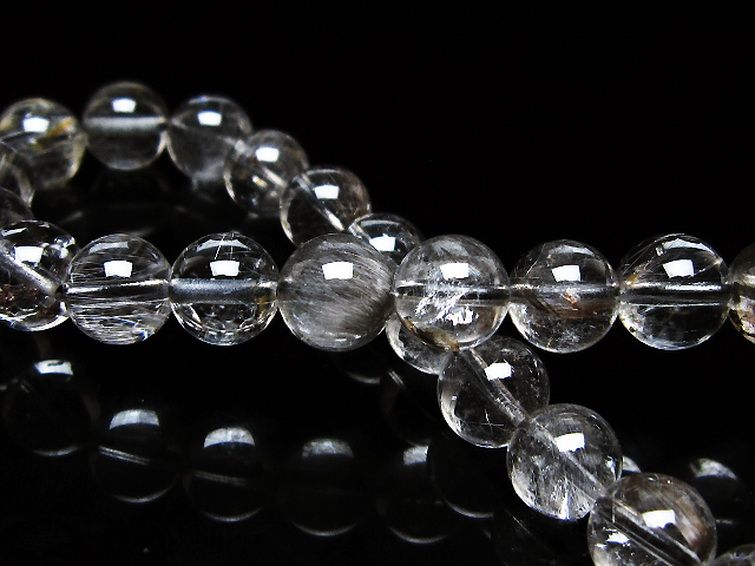 放射プラチナルチルブレスレット 8mm [t205-4606] 2枚目