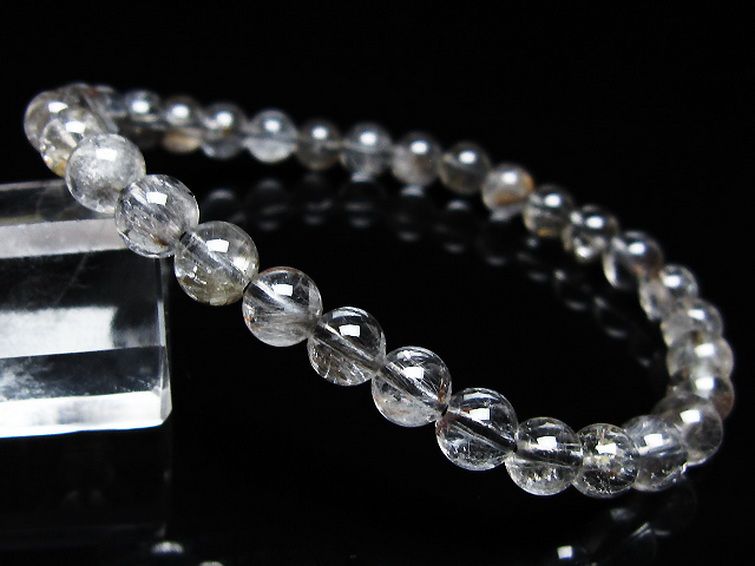 放射プラチナルチルブレスレット 6mm [t205-4617] 1枚目