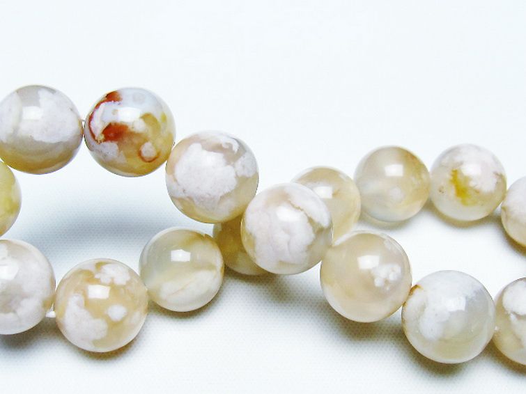 桜メノウ チェリーブロッサムアゲート ブレスレット 13mm [T213-1999] 2枚目