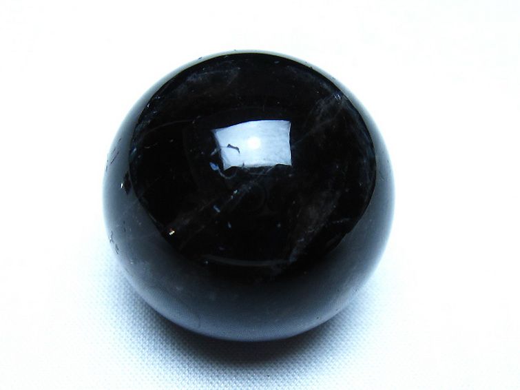 モリオン 純天然 黒水晶 丸玉 34mm [t220-10102] 1枚目
