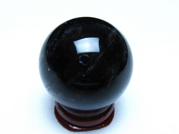 モリオン 純天然 黒水晶 丸玉 34mm [t220-10102] 3枚目