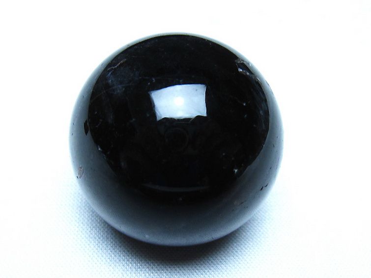 モリオン 純天然 黒水晶 丸玉 34mm [t220-10114] 1枚目
