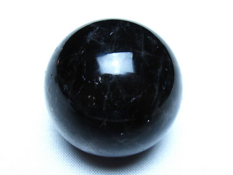 モリオン 純天然 黒水晶 丸玉 35mm [t220-10131] 1枚目