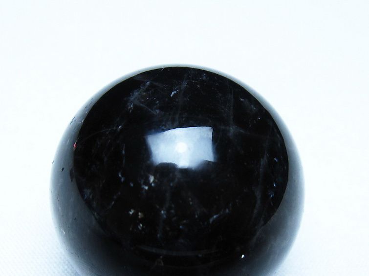 モリオン 純天然 黒水晶 丸玉 35mm [t220-10131] 2枚目
