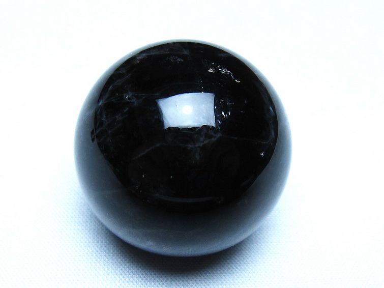モリオン 純天然 黒水晶 丸玉 36mm [t220-10161] 1枚目
