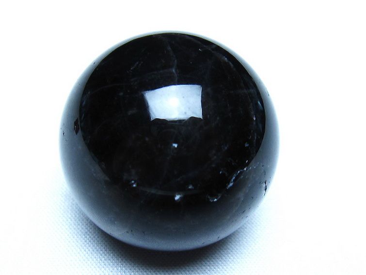モリオン 純天然 黒水晶 丸玉 36mm [t220-10163] 1枚目