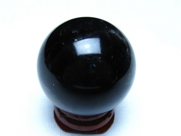 モリオン 純天然 黒水晶 丸玉 35mm [t220-10181] 3枚目