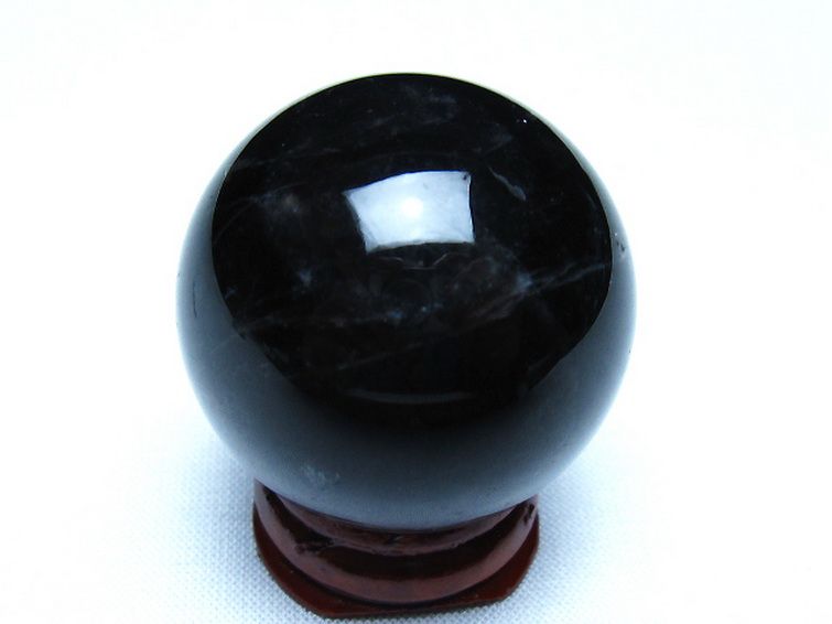 モリオン 純天然 黒水晶 丸玉 35mm [t220-10183] 3枚目