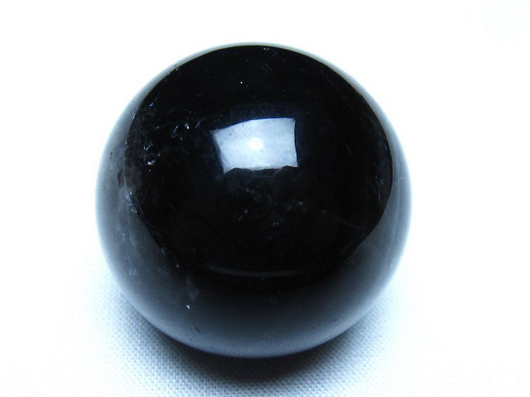 モリオン 純天然 黒水晶 丸玉 35mm [t220-10187] 1枚目