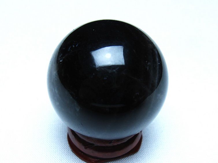 モリオン 純天然 黒水晶 丸玉 35mm [t220-10187] 3枚目