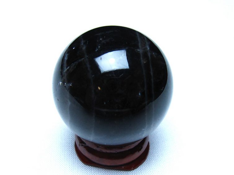 モリオン 純天然 黒水晶 丸玉 35mm [t220-10194] 3枚目