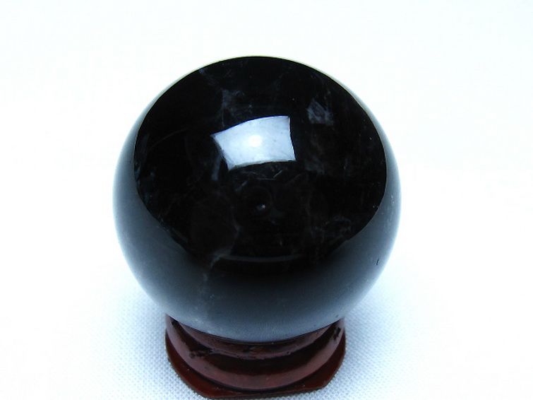 モリオン 純天然 黒水晶 丸玉 35mm [t220-10196] 3枚目