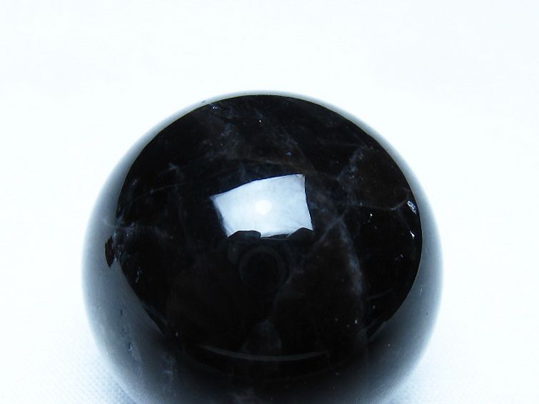 モリオン 純天然 黒水晶 丸玉 35mm [t220-10197] 2枚目