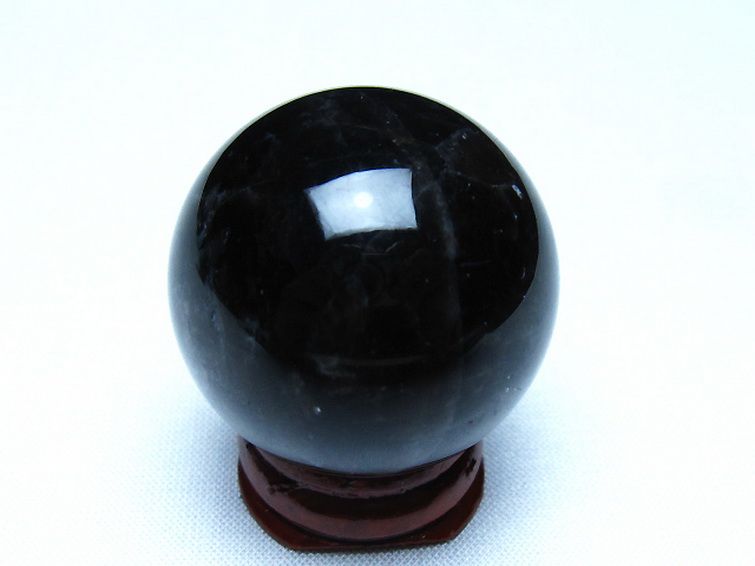 モリオン 純天然 黒水晶 丸玉 35mm [t220-10197] 3枚目