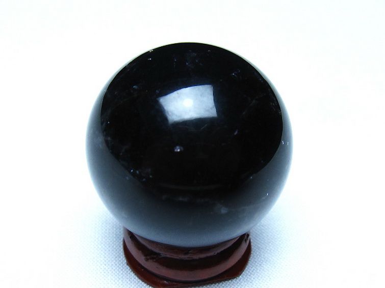 モリオン 純天然 黒水晶 丸玉 35mm [t220-10199] 3枚目
