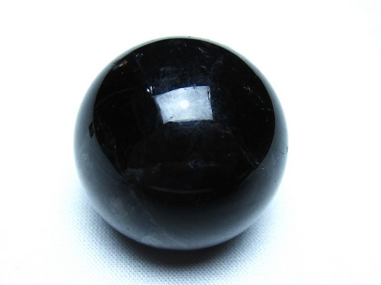モリオン 純天然 黒水晶 丸玉 34mm [t220-10204] 1枚目