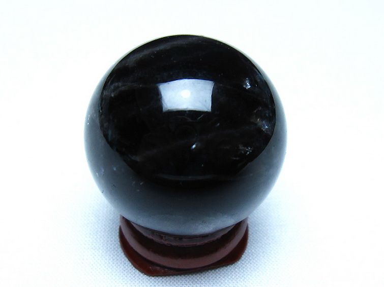モリオン 純天然 黒水晶 丸玉 34mm [t220-10210] 3枚目
