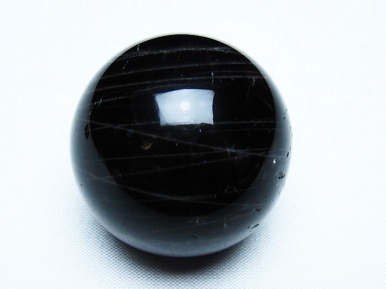 パワーストーン 天然石 モリオン 純天然 黒水晶 丸玉 40mm [T220-9268]