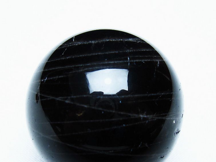 パワーストーン 天然石 モリオン 純天然 黒水晶 丸玉 40mm [T220-9268]