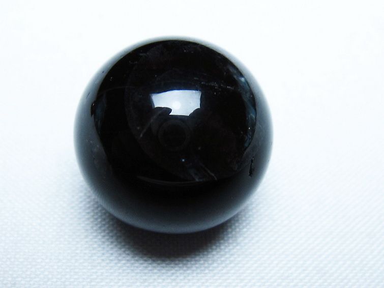 モリオン 純天然 黒水晶 丸玉 20mm [T220-9335] 1枚目