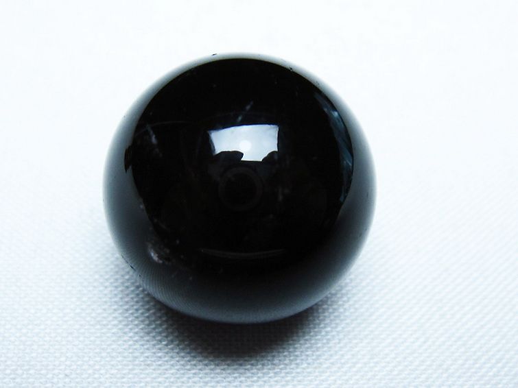 モリオン 純天然 黒水晶 丸玉 20mm [T220-9338] 1枚目