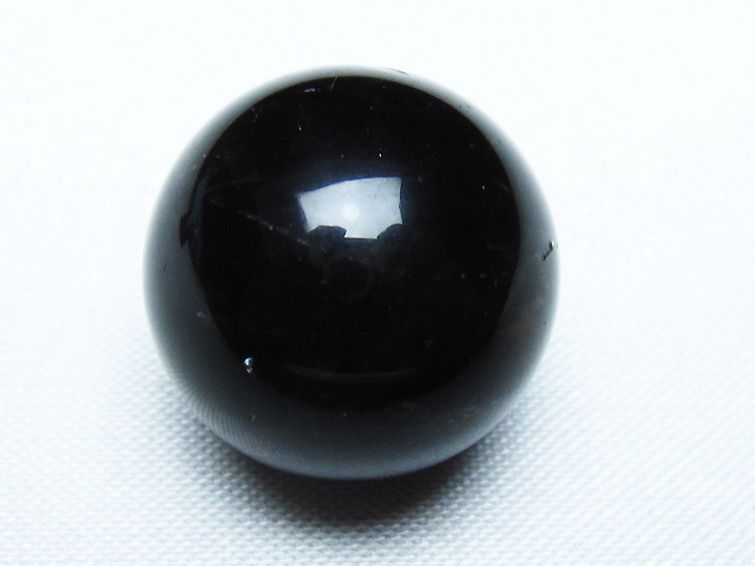 モリオン 純天然 黒水晶 丸玉 20mm [T220-9351] 1枚目