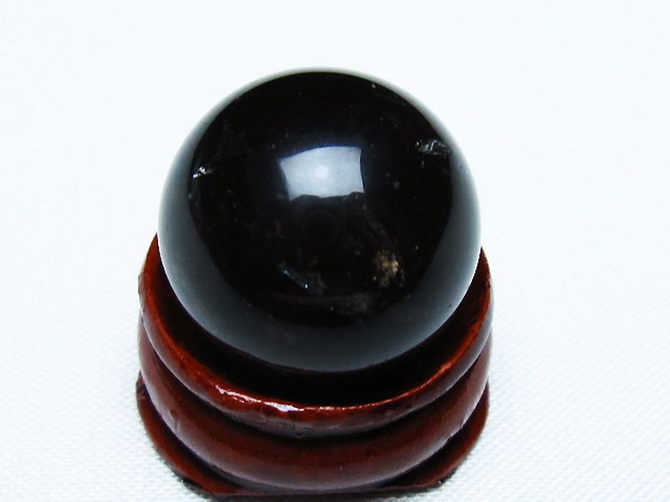 モリオン 純天然 黒水晶 丸玉 20mm [T220-9351] 3枚目