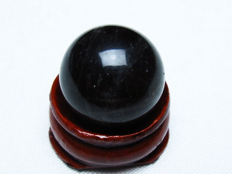 モリオン 純天然 黒水晶 丸玉 20mm [T220-9360] 3枚目