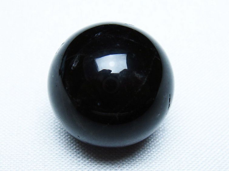 モリオン 純天然 黒水晶 丸玉 20mm [T220-9356] 1枚目