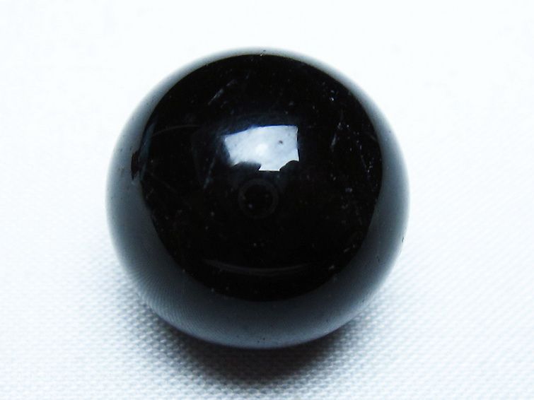 モリオン 純天然 黒水晶 丸玉 20mm [T220-9357] 1枚目