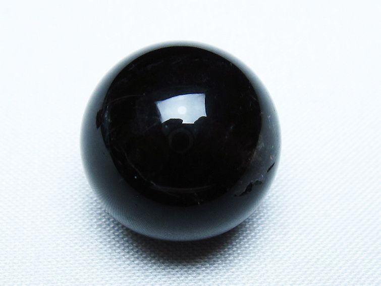 モリオン 純天然 黒水晶 丸玉 20mm [T220-9367] 1枚目