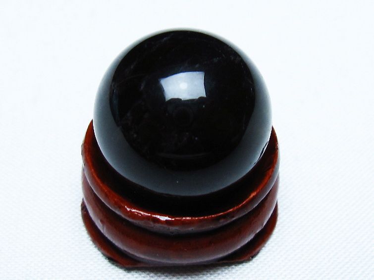 モリオン 純天然 黒水晶 丸玉 20mm [T220-9367] 3枚目