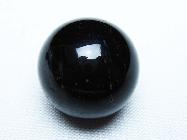 モリオン 純天然 黒水晶 丸玉 20mm [T220-9361] 1枚目