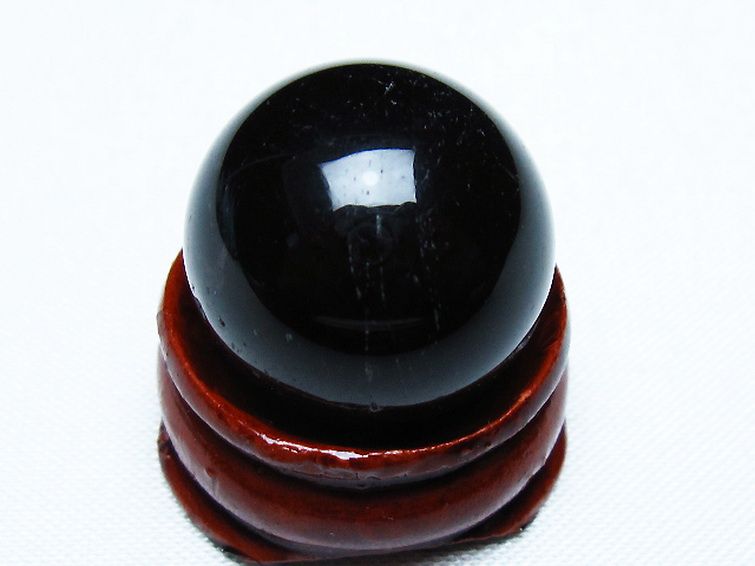 モリオン 純天然 黒水晶 丸玉 20mm [T220-9361] 3枚目