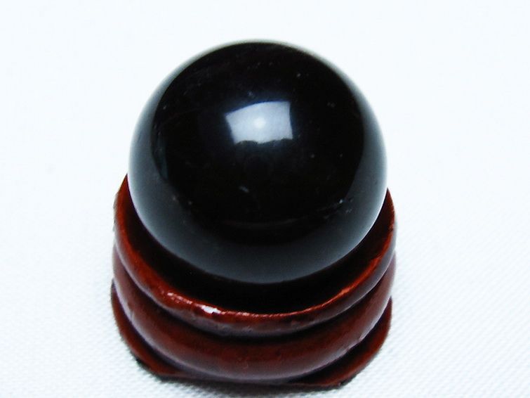 モリオン 純天然 黒水晶 丸玉 20mm [T220-9362] 3枚目