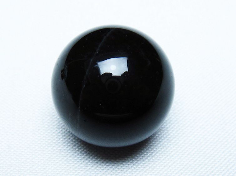 モリオン 純天然 黒水晶 丸玉 20mm [T220-9369] 1枚目