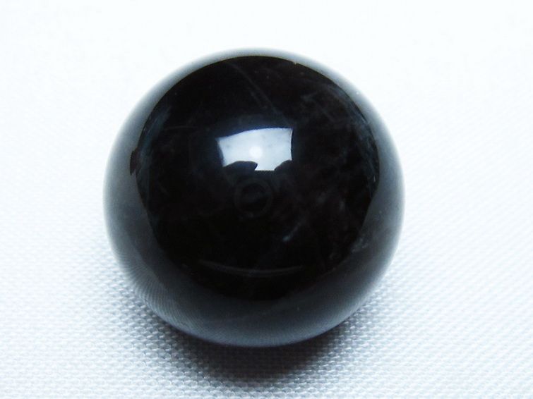 モリオン 純天然 黒水晶 丸玉 20mm [T220-9378] 1枚目