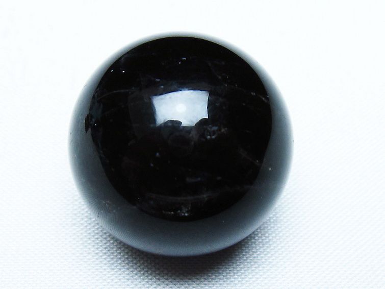 モリオン 純天然 黒水晶 丸玉 25mm [T220-9429] 1枚目