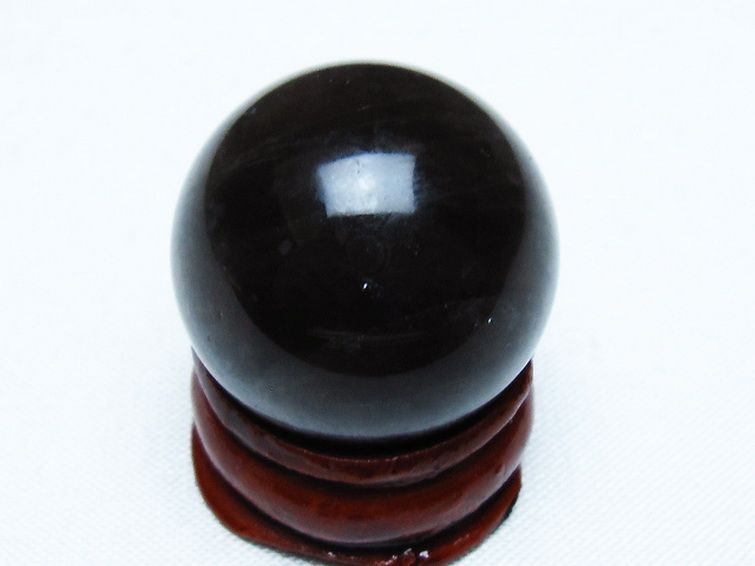 モリオン 純天然 黒水晶 丸玉 27mm [T220-9437] 3枚目