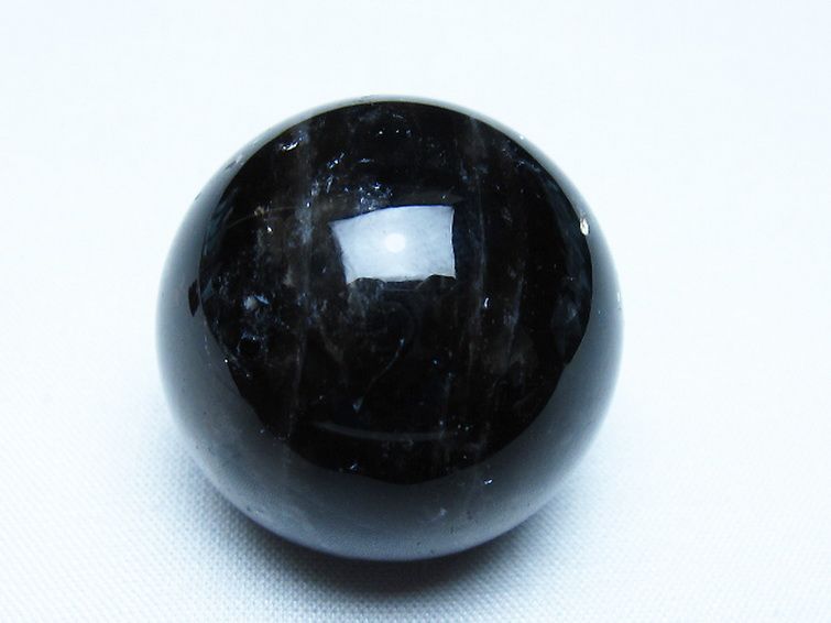 モリオン 純天然 黒水晶 丸玉 34mm [t220-9862] 1枚目
