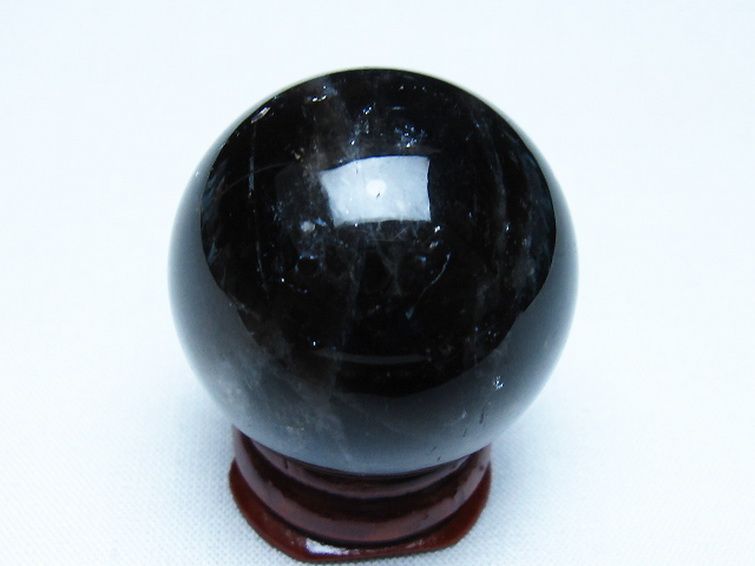 モリオン 純天然 黒水晶 丸玉 34mm [t220-9862] 3枚目