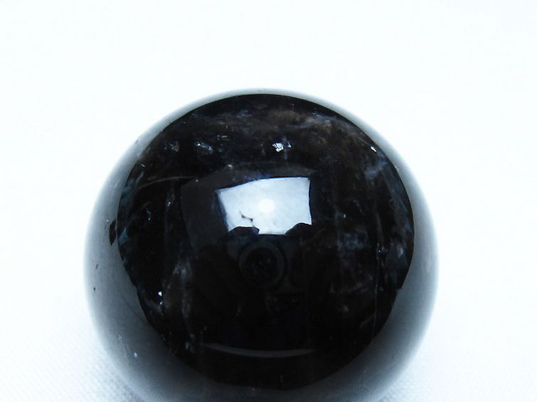 モリオン 純天然 黒水晶 丸玉 34mm [t220-9865] 2枚目